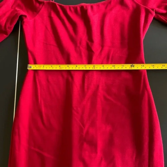 NWT Alice & Olivia Dorinda Red Off The Shoulder Midi Dress - Picture 11 of 16